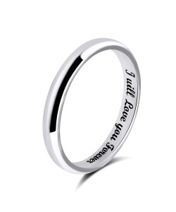 I Will Love You Forever Silver Rings NSR-983n